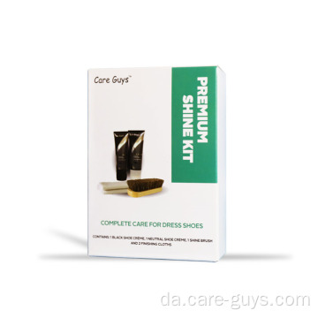 Sko Care Kit Shine Shoe Brush Leather Cream